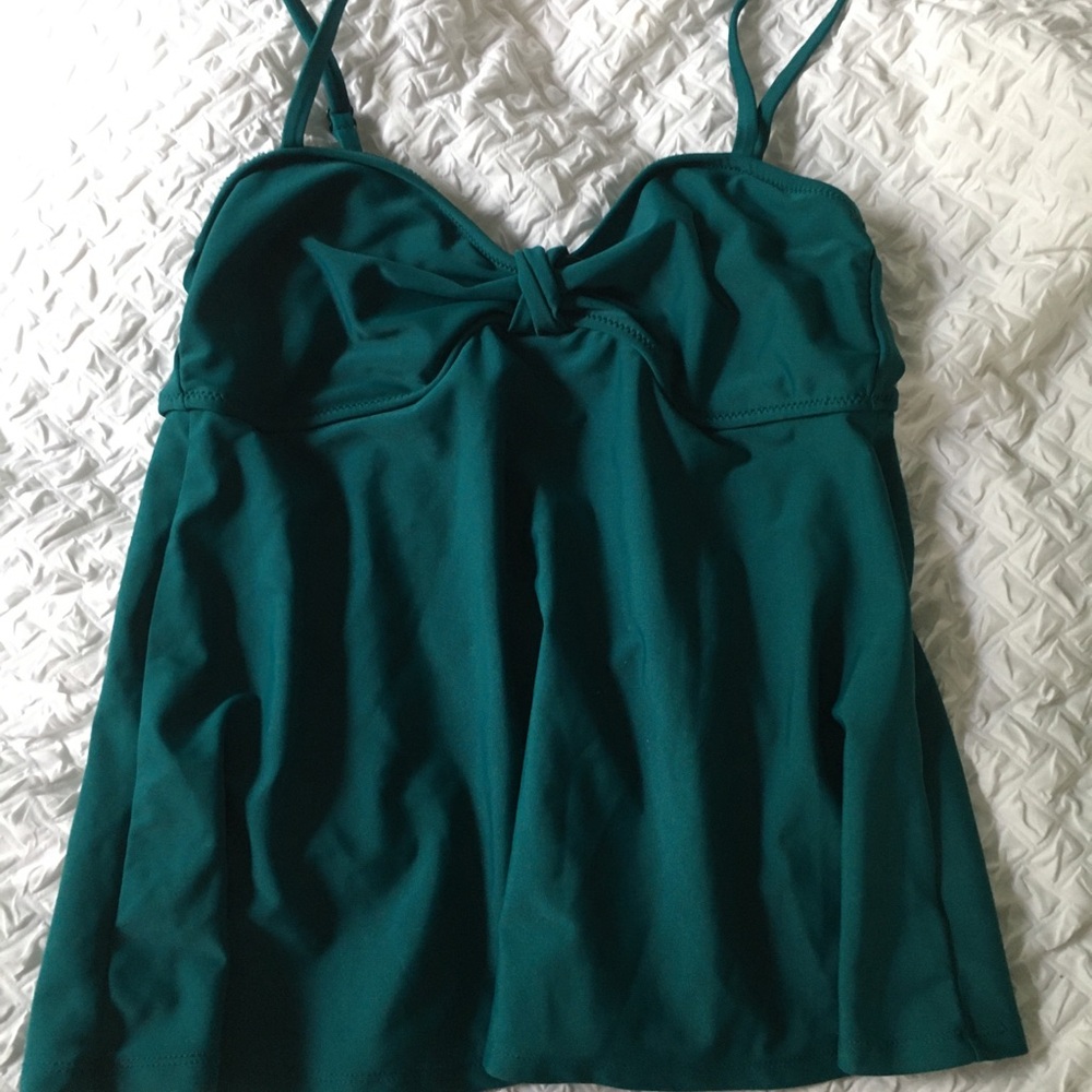 Elegant Teal Women's Tankini Top